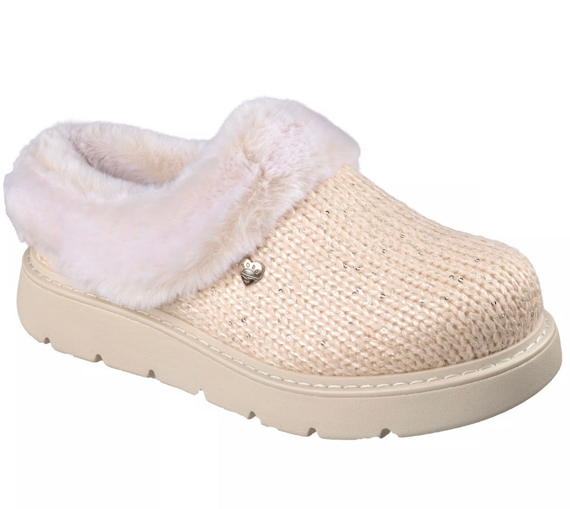 Skechers Bobs Keepsakes Lite Metallic Sweater Knit Slippers