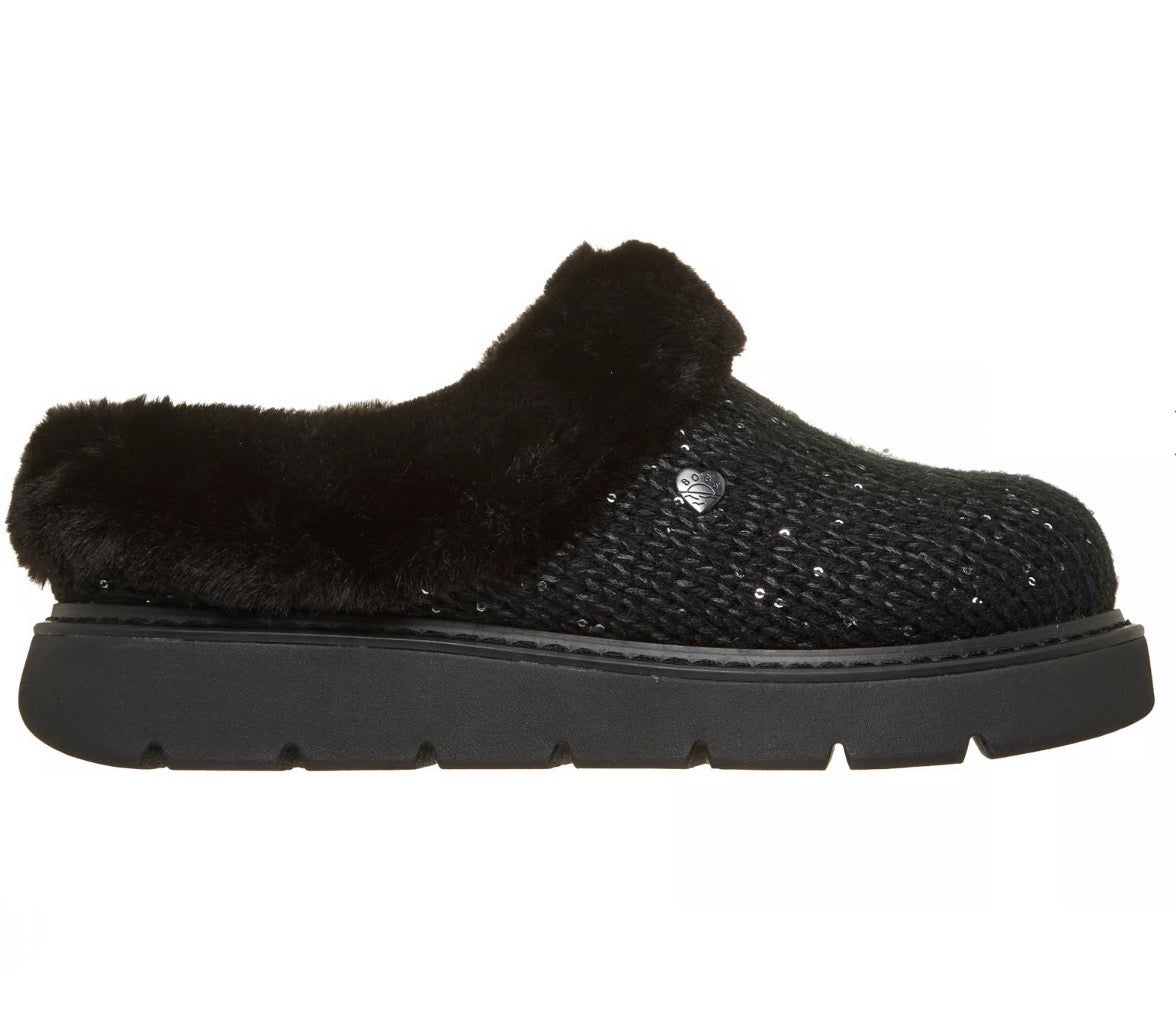 Skechers Bobs Keepsakes Lite Metallic Sweater Knit Slippers