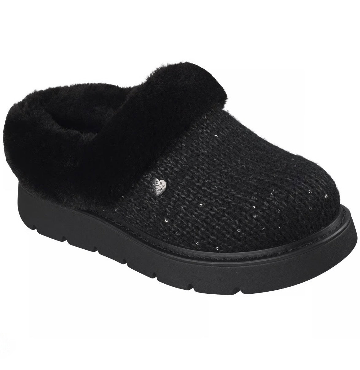 Skechers Bobs Keepsakes Lite Metallic Sweater Knit Slippers